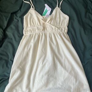 Cream Sleeveless Dress